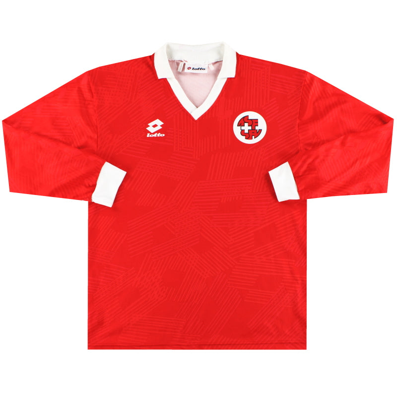 1994-96 Switzerland Lotto Home Shirt L/S L Football Shirt