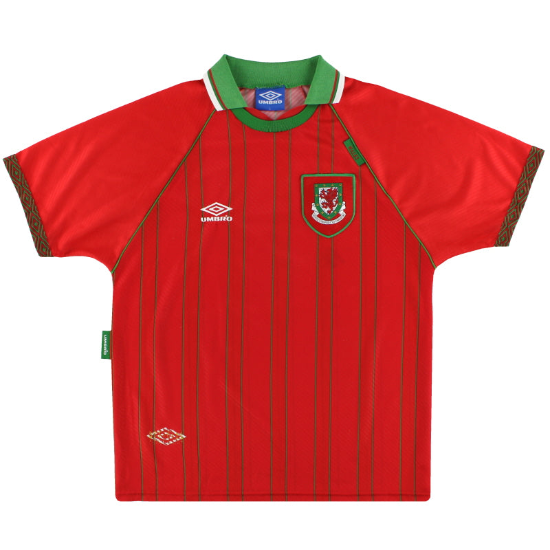 1994-96 Wales Umbro Home Shirt M Football Shirt