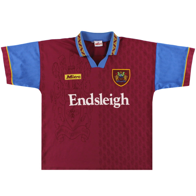 1995-96 Burnley Mitre Home Shirt L Football Shirt