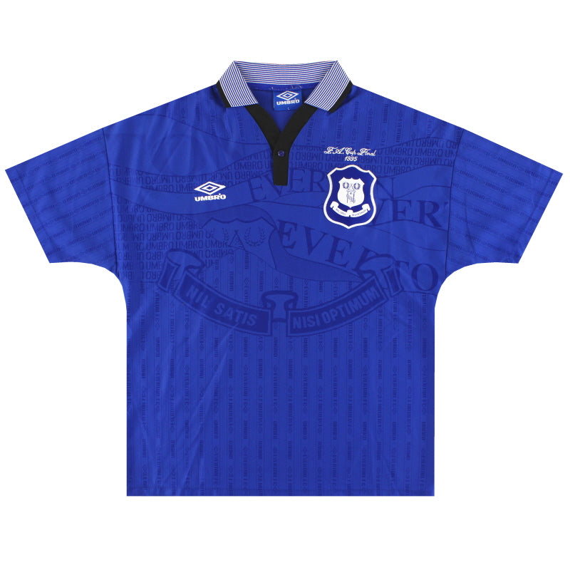 1995-96 Everton Umbro 'FA Cup Final' Home Shirt XL Football Shirt