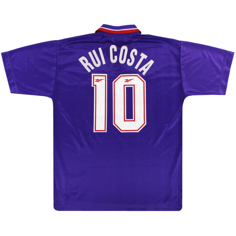 1995-96 Fiorentina Reebok Home Shirt Rui Costa #10 XL Football Shirt