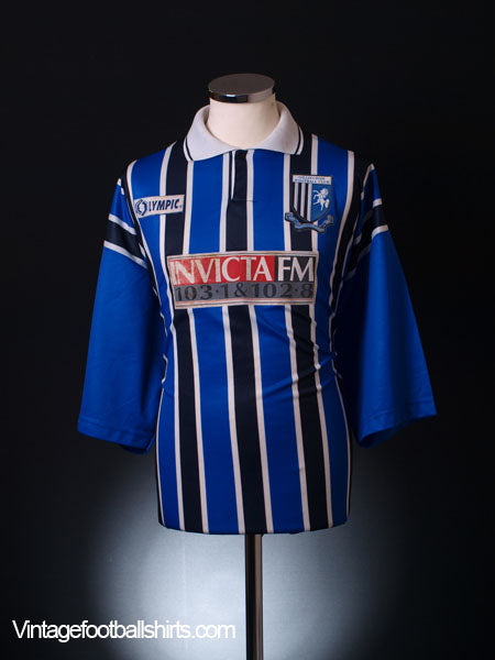 1995-96 Gillingham Home Shirt M Football Shirt