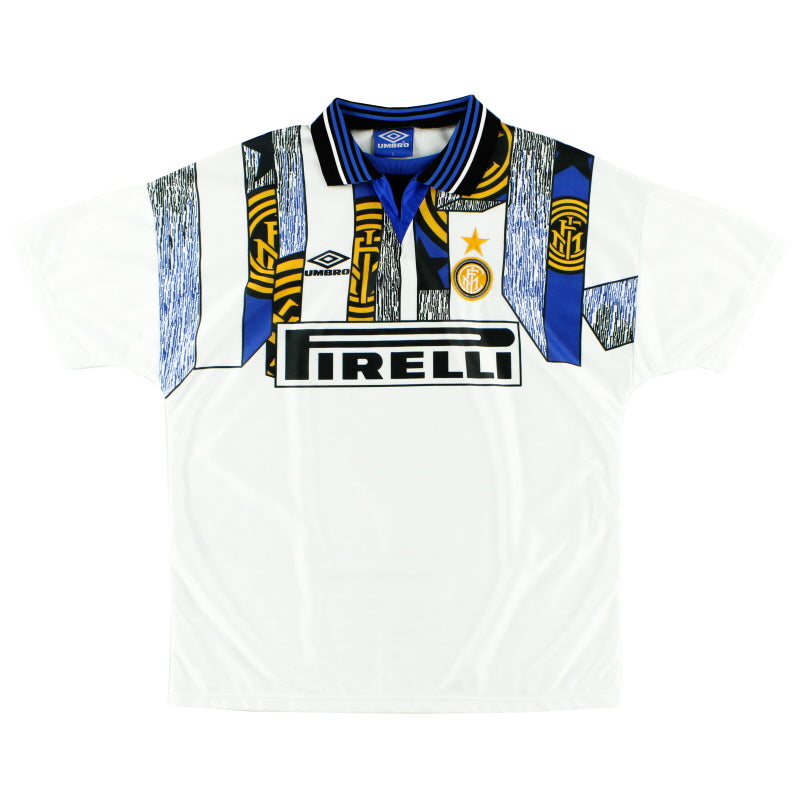 1995-96 Inter Milan Umbro Signed Away Shirt M Football Shirt