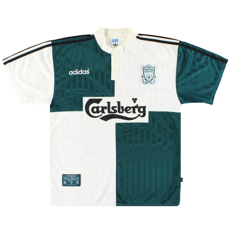 1995-96 Liverpool adidas Away Shirt L Football Shirt