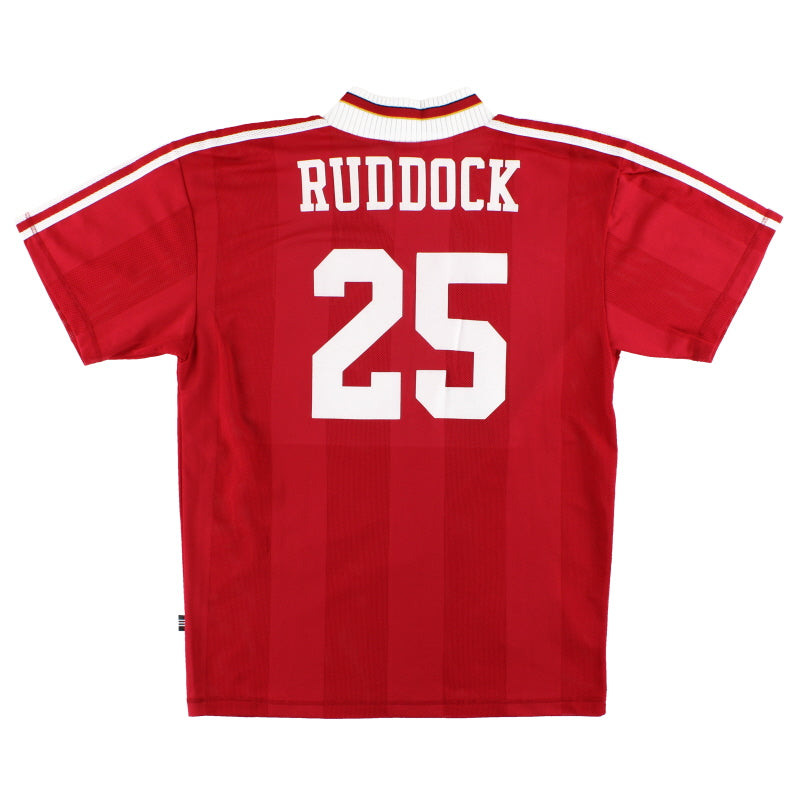 1995-96 Liverpool adidas Home Shirt Ruddock #25 *Mint* L Football Shirt