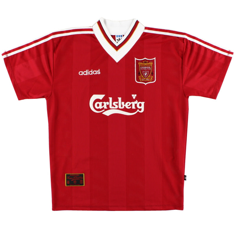 1995-96 Liverpool adidas Home Shirt L Football Shirt