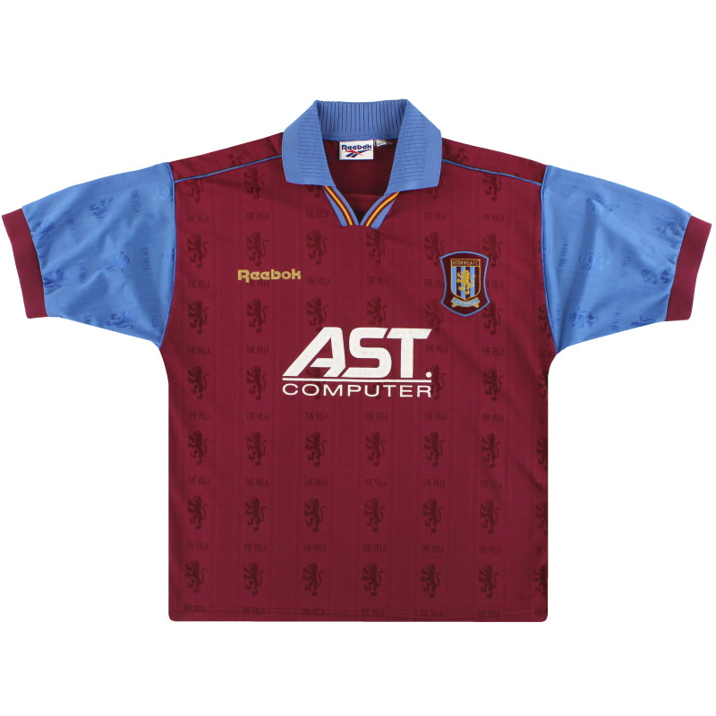 1995-97 Aston Villa Reebok Home Shirt S Football Shirt