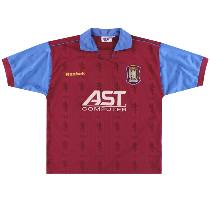 1995-97 Aston Villa Reebok Home Shirt L Football Shirt