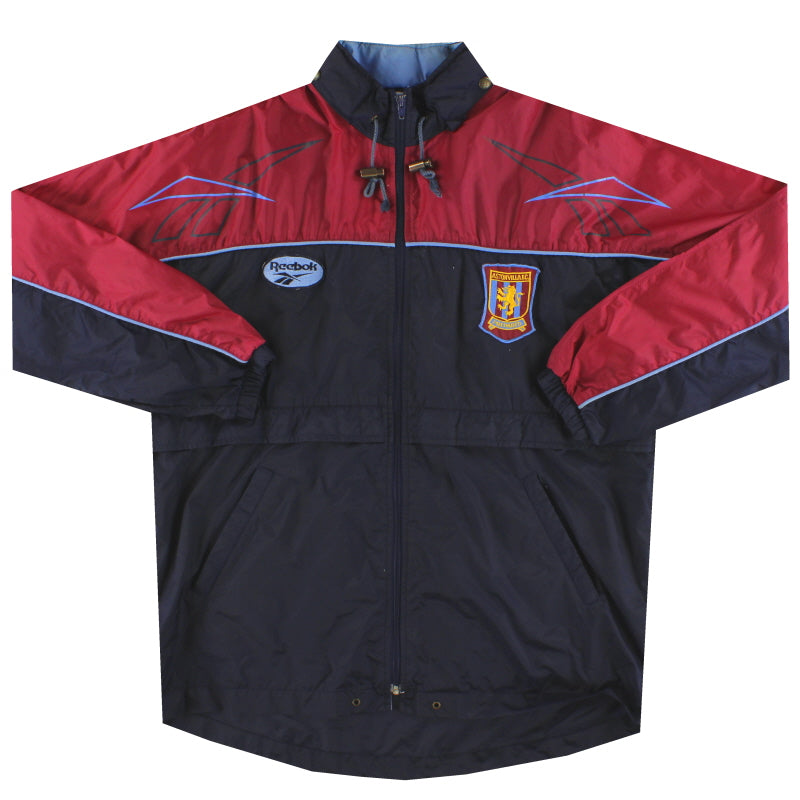 1995-97 Aston Villa Reebok Hooded Rain Jacket L Jacket