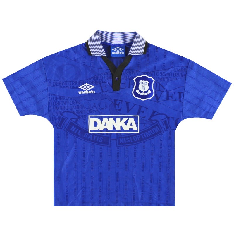 1995-97 Everton Umbro Home Shirt L.Boys Football Shirt