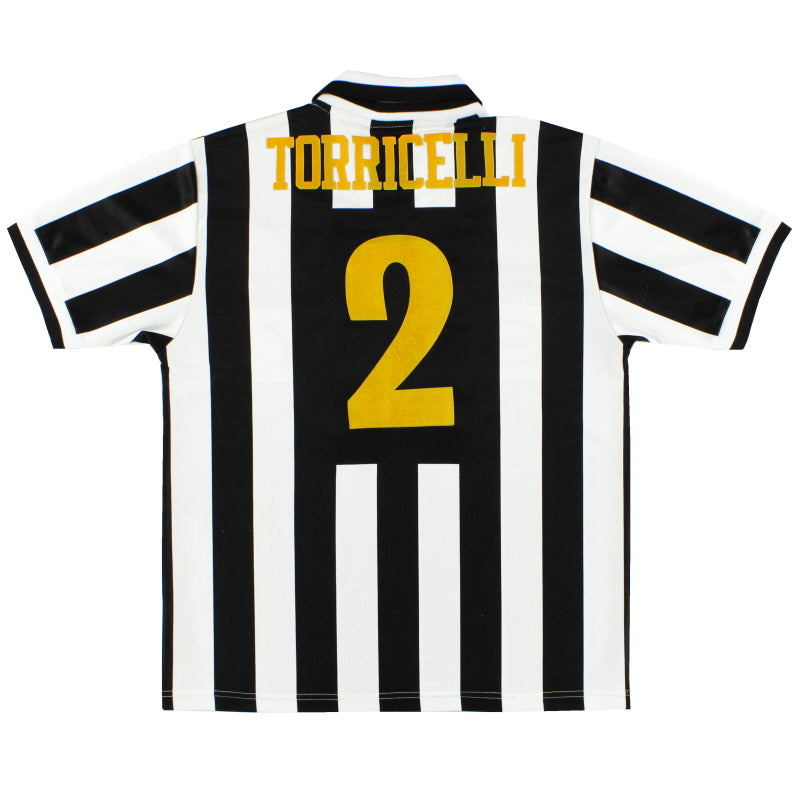 1995-97 Juventus Kappa Home Shirt Torricelli #2 M Football Shirt