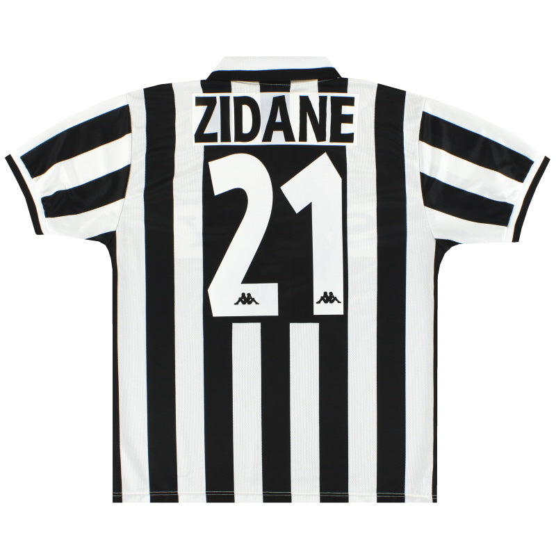 1995-97 Juventus Kappa Home Shirt Zidane #21 *Mint* L Football Shirt