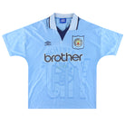 1995-97 Manchester City Umbro Home Shirt L Football Shirt