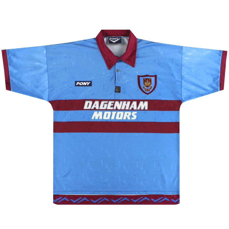 1995-97 West Ham Pony Away Shirt XL Football Shirt