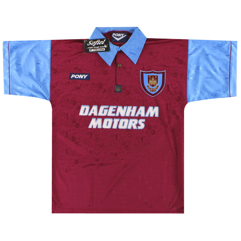 1995-97 West Ham Pony Centenary Home Shirt *w/tags* M Football Shirt