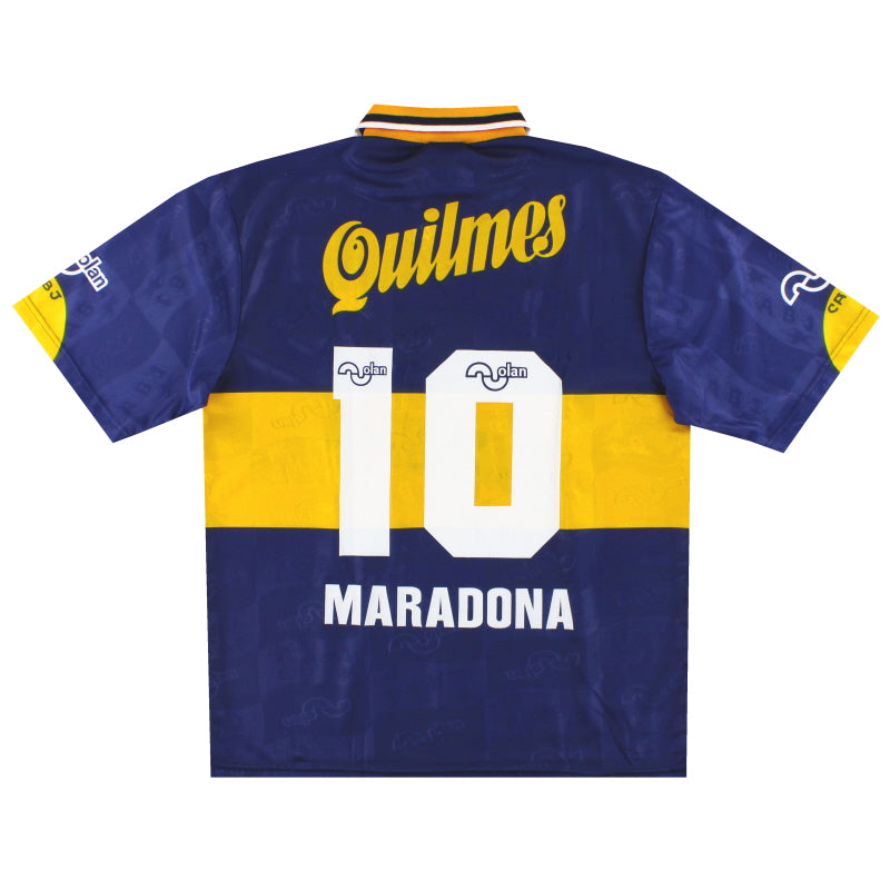 1995 Boca Juniors '90th Anniversary' Home Shirt Maradona #10 *As New* L Football Shirt