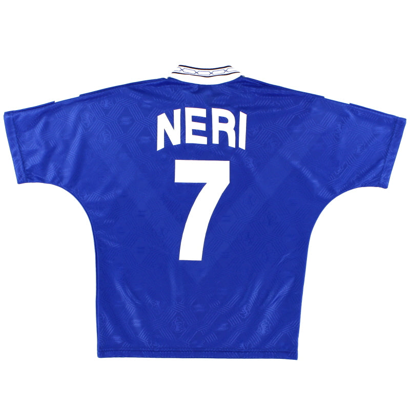 1996-97 Brescia Home Shirt Neri #7 *Mint* S Football Shirt