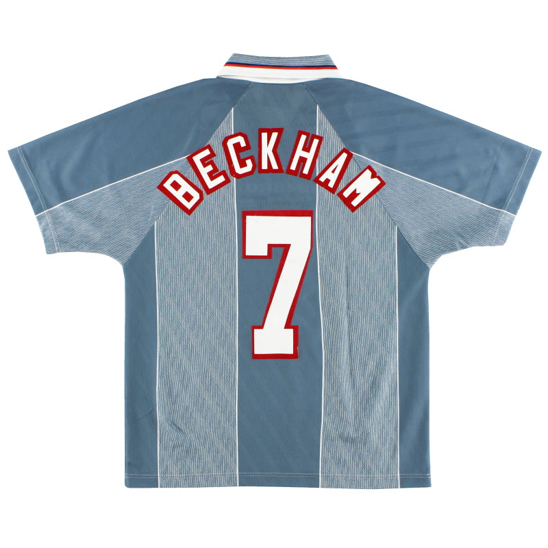 1996-97 England Away Shirt Beckham #7 M Football Shirt