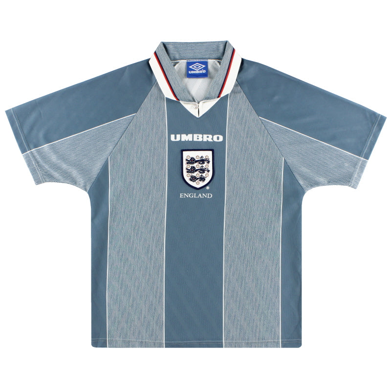 1996-97 England Umbro Away Shirt #9 L Football Shirt