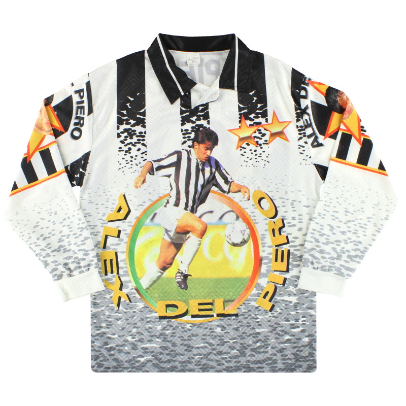 1996-97 Juventus Graphic Shirt Del Piero #10 L/S XL Football Shirt