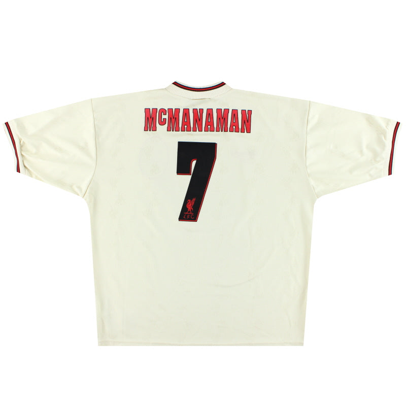 1996-97 Liverpool Reebok Away Shirt McManaman #7 XL Football Shirt