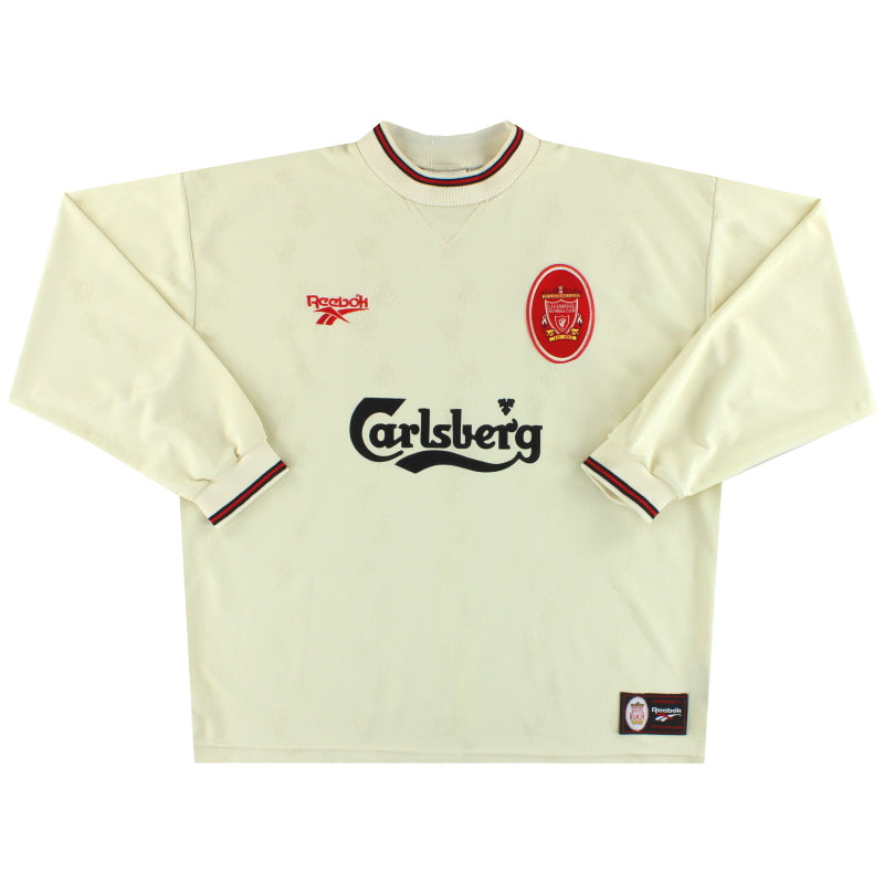 1996-97 Liverpool Reebok Away Shirt L/S *Mint* XL Football Shirt