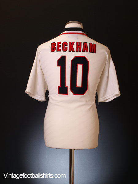 1996-97 Manchester United Away Shirt Beckham #10 M Football Shirt