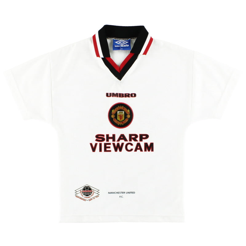 1996-97 Manchester United Umbro Away Shirt L.Boys Football Shirt