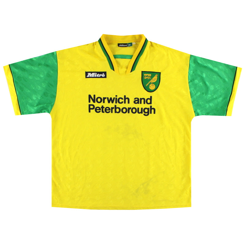 1996-97 Norwich City Mitre Home Shirt XL Football Shirt