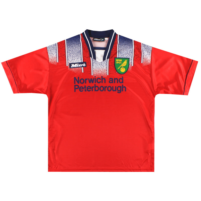 1996-97 Norwich Mitre Away Shirt *Mint* L Football Shirt