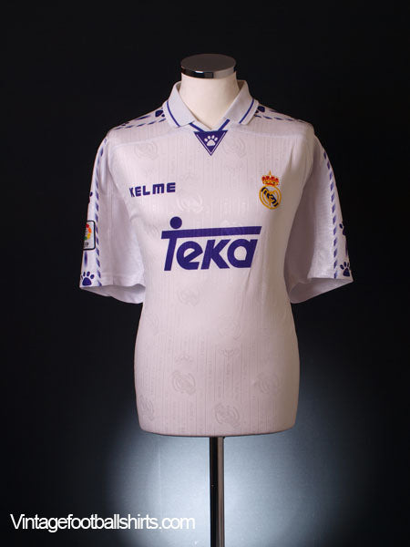 1996-97 Real Madrid Home Shirt L Football Shirt