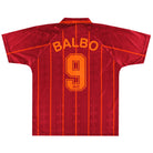 1996-97 Roma Asics Home Shirt Balbo #9 *As New* L Football Shirt