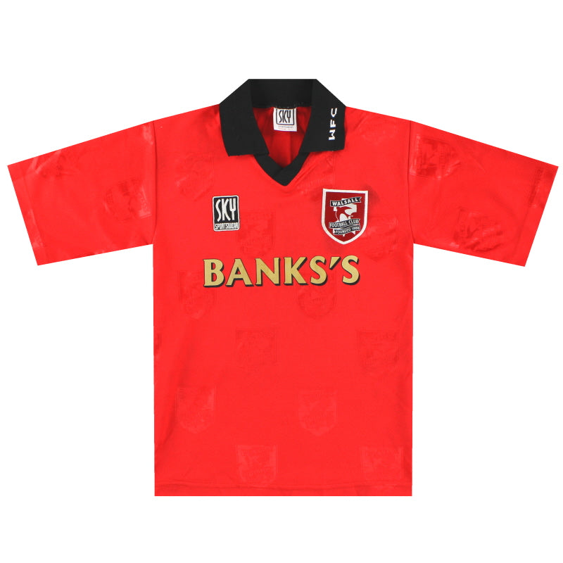 1996-97 Walsall Home Shirt M.Boys Football Shirt