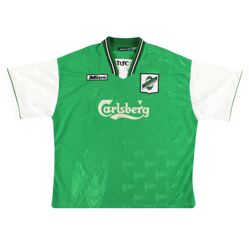 1996-98 Hibernian Mitre Home Shirt XL Football Shirt