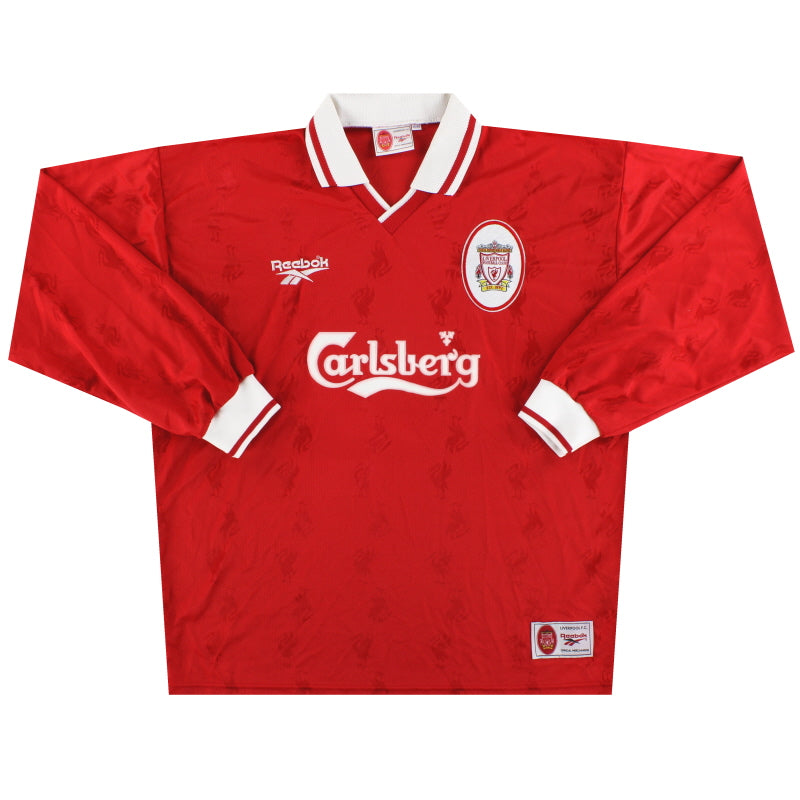 1996-98 Liverpool Reebok Home Shirt L/S XL Football Shirt