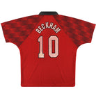 1996-98 Manchester United Umbro Home Shirt Beckham #10 L Football Shirt