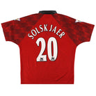 1996-98 Manchester United Umbro Home Shirt Solskjaer #20 L Football Shirt