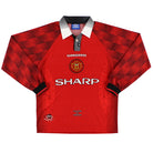 1996-98 Manchester United Umbro Home Shirt L/S L Football Shirt