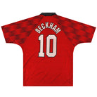 1996-98 Manchester United Umbro Home Shirt Beckham #10 M Football Shirt