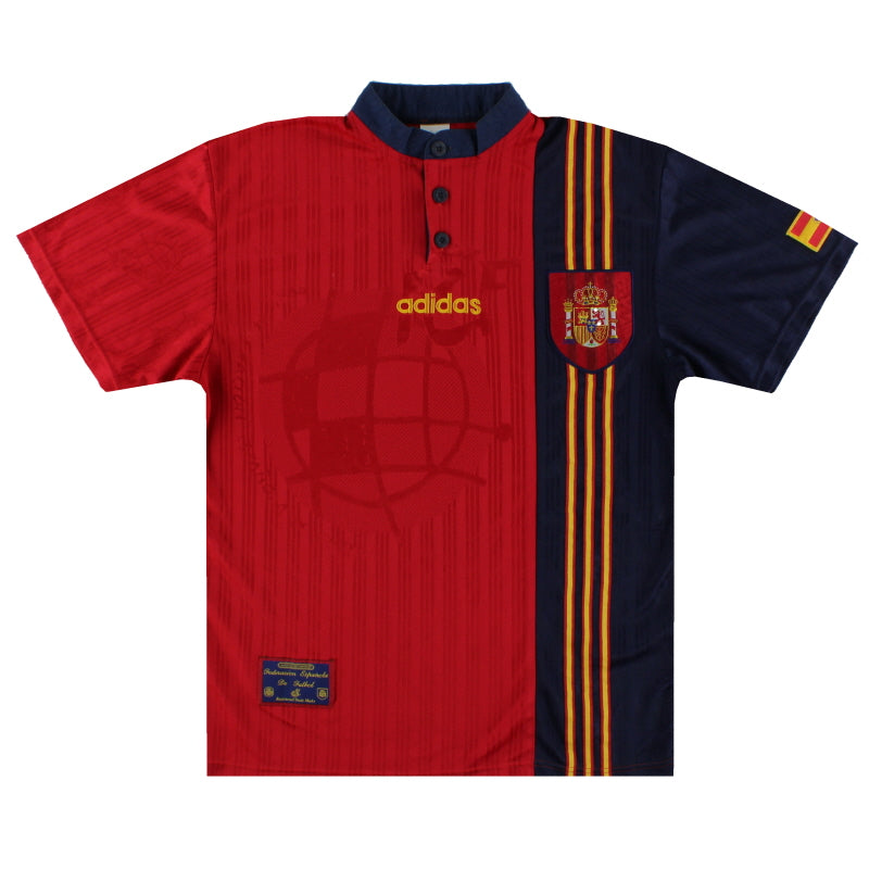 1996-98 Spain adidas Home Shirt L Football Shirt