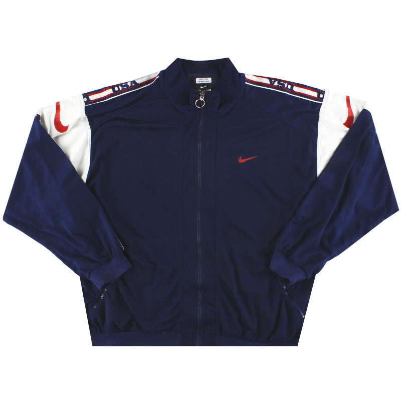 Nike USA Olympics Soccer Adidas Puma Starter shops Champion Fifa Athletic Track Jacket