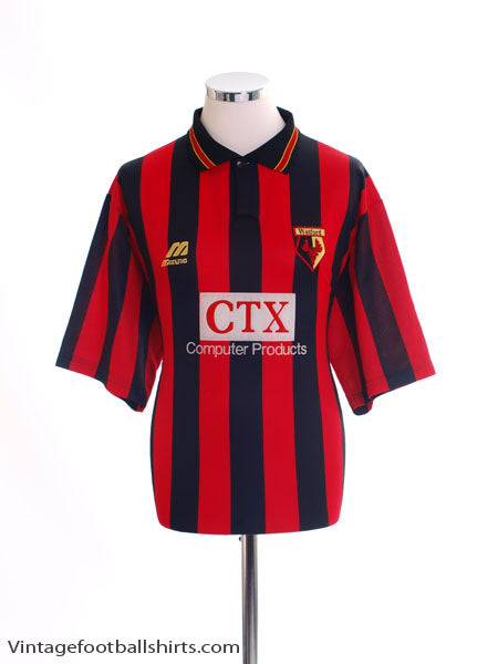 1996-98 Watford Away Shirt L Football Shirt