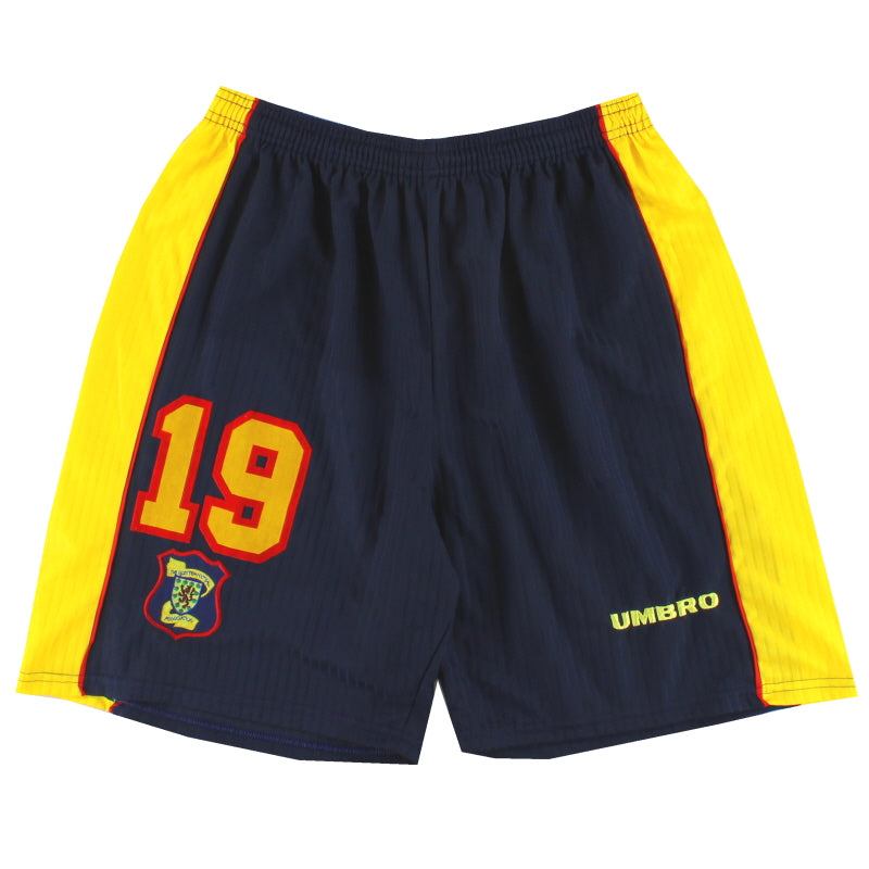 1996-99 Scotland Umbro Player Issue Away Shorts #19 L Football Shorts