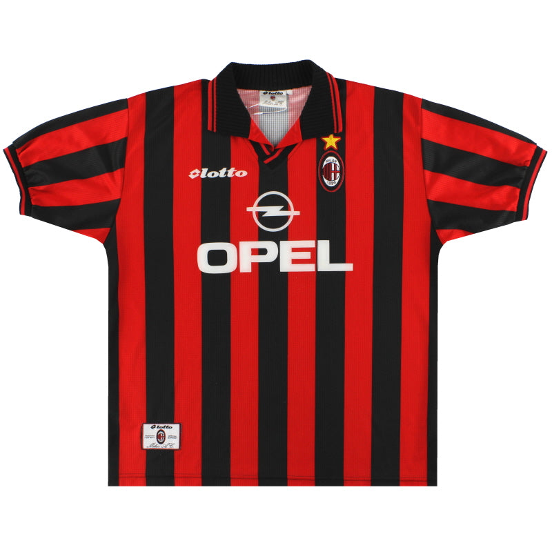 1997-98 AC Milan Lotto Home Shirt XL Football Shirt