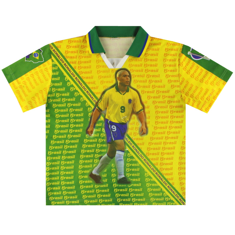 1997-98 Brazil Ronaldo #9 Graphic Shirt XL Football Shirt