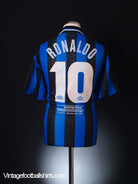 1997-98 Inter Milan Home Shirt Ronaldo #10 L Football Shirt