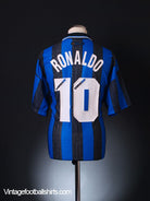 1997-98 Inter Milan Home Shirt Ronaldo #10 XL Football Shirt