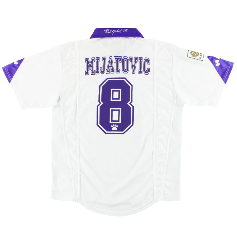 1997-98 Real Madrid Kelme Home Shirt Mijatovic #8 M Football Shirt