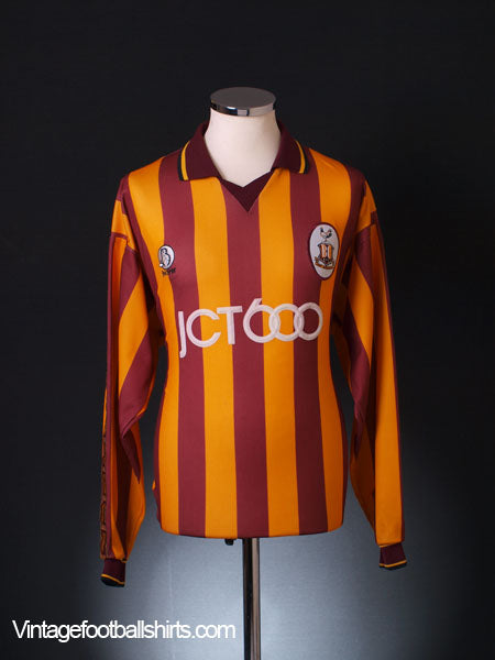 1997-99 Bradford City Home Shirt L/S L Football Shirt