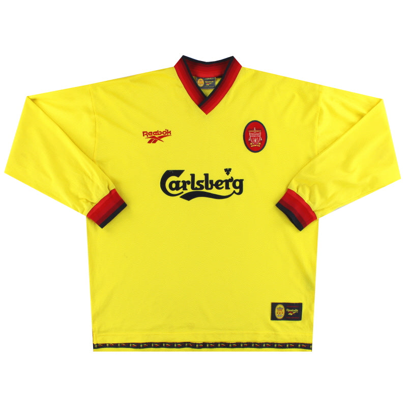 1997-99 Liverpool Reebok Away Shirt *Mint* L/S XL Football Shirt